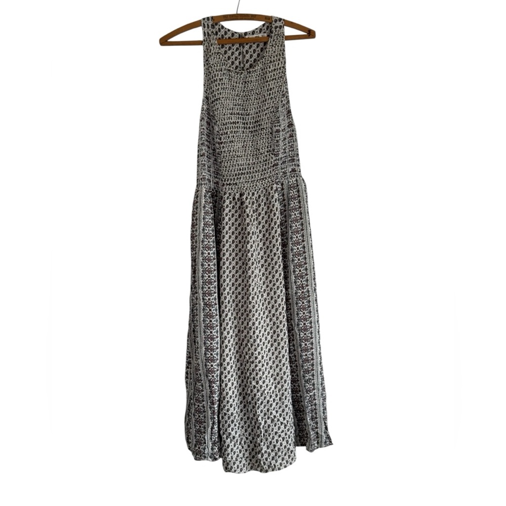 Mango Black and White Printed Maxi Dress